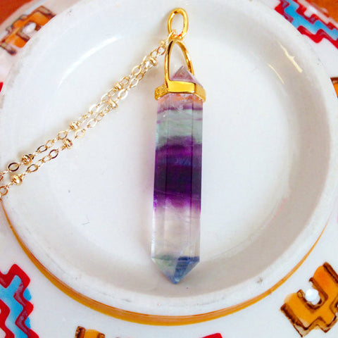 Fluorite Point Necklace