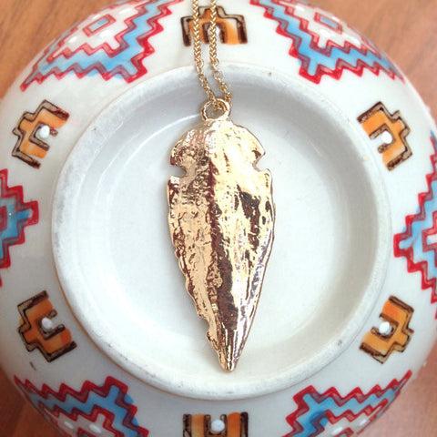 Gold Arrowhead Necklace